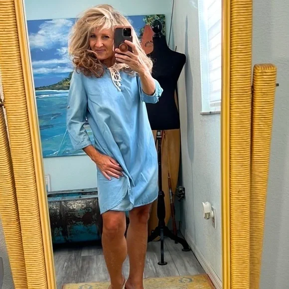 ⭐️Anthro’s Easel,Soft Chambray Dress, Incredible Feel,EasyWear,Excellent Cond. - Picture 6 of 12